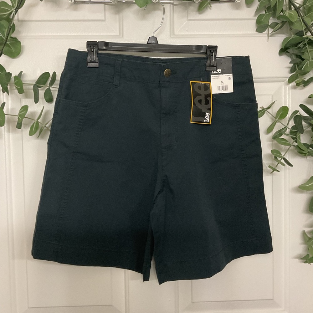 Lee Women's Mid-Rise Bermuda Shorts - Slate - Picture 2 of 7